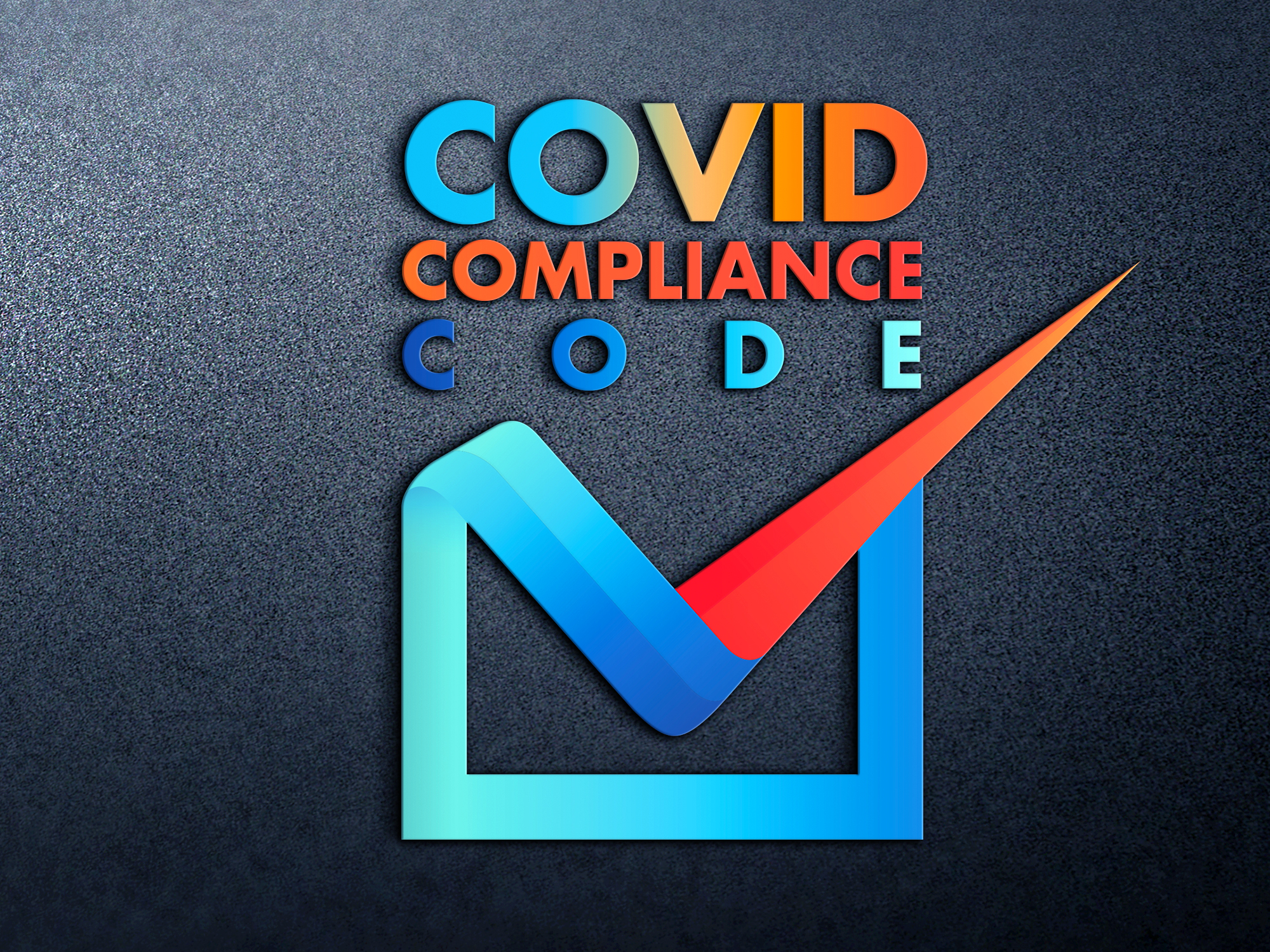 Black Background Covid Compliance Code